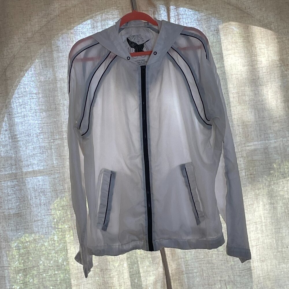 Translucent White Windbreaker Mens